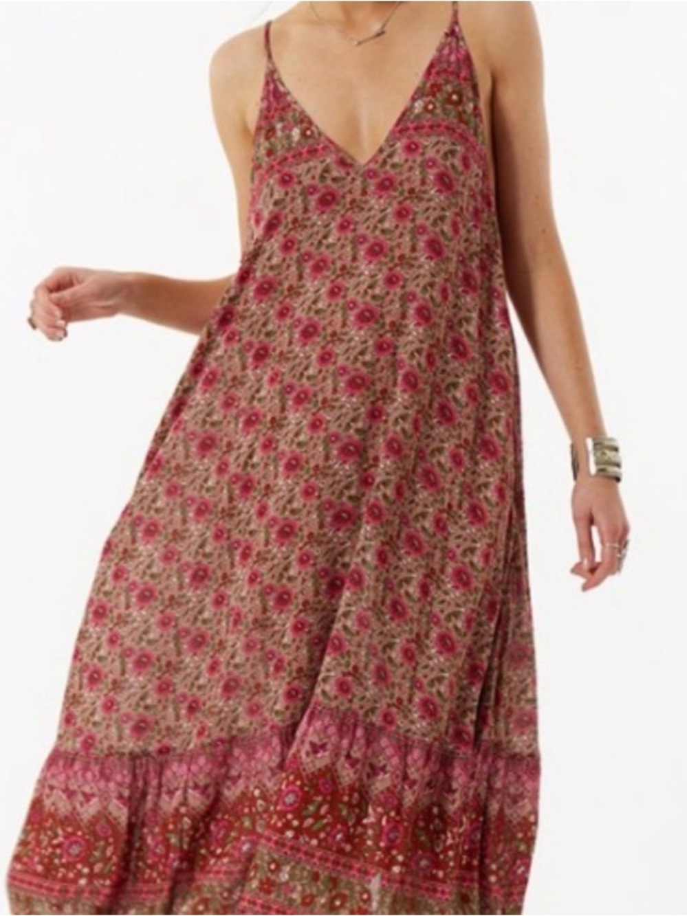 SPELL Kombi Strappy Dress in Spice excellent vintage rare print - Picture 2 of 6